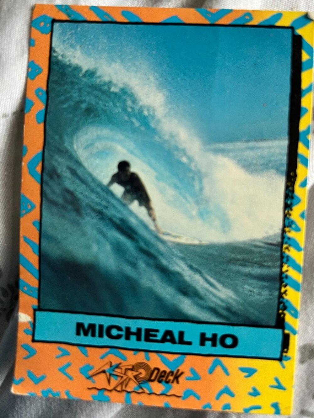ASTRODECK Micheal Ho Surf Trading Card Vintage 1987 Pro Surfer